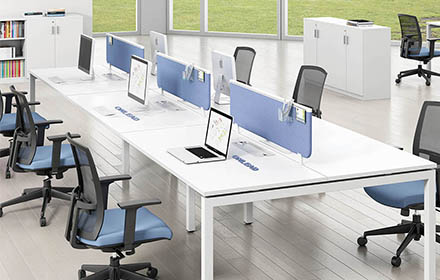 斯格 Square 板式台面/钢制台架/单人/双人/四人/120°